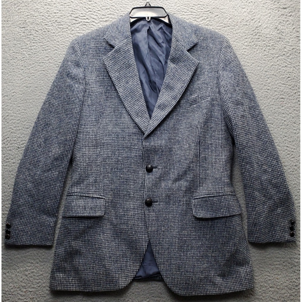 Harris Tweed Vtg Jacket 42R mens Multi Wool Sport‎ Coat Houndstooth USA